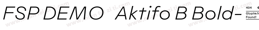 FSP DEMO   Aktifo B Bold字体转换